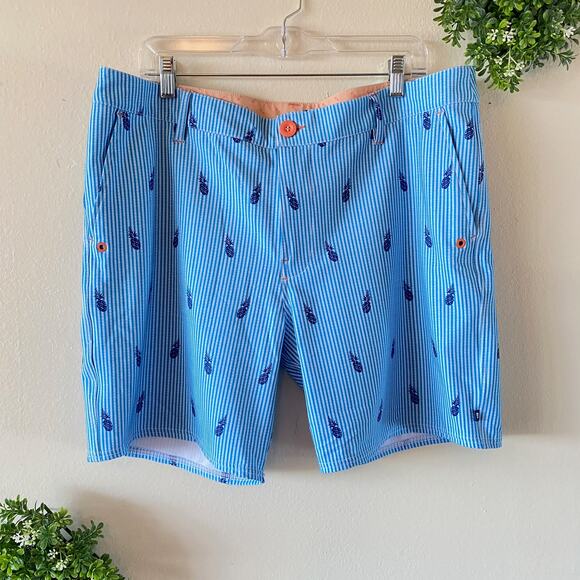 Sperry blue pineapple swim and boat shorts size 38 - Picture 2 of 6